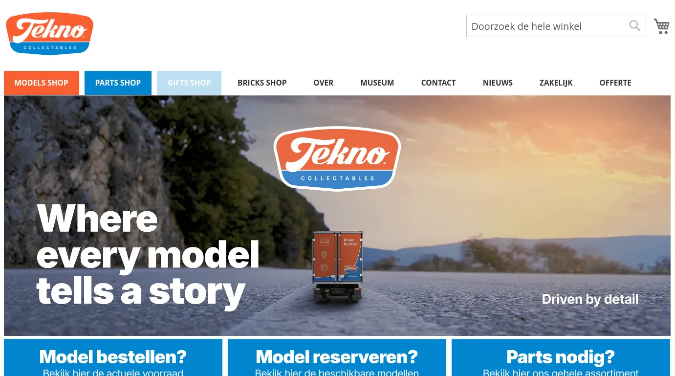 Tekno — e-commerce maatwerk door Dexor